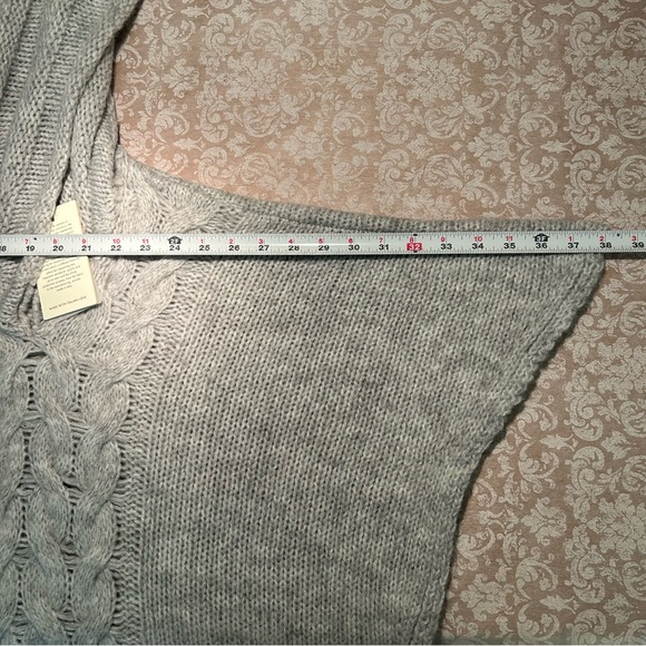 Cocogio ~new~Chunky Lightweight Cable Knit Hoodie Poncho - Picture 11 of 12